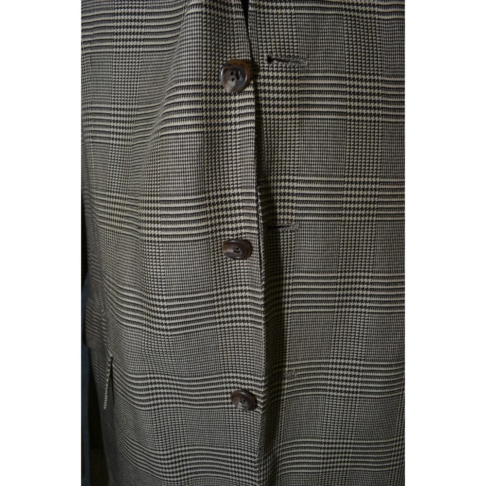 VTG Polo Ralph Lauren Blazer Men 42 Brown Plaid Check Houndstooth Sport Coat USA